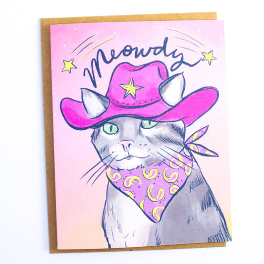 Meowdy Cat Everyday Greeting Card