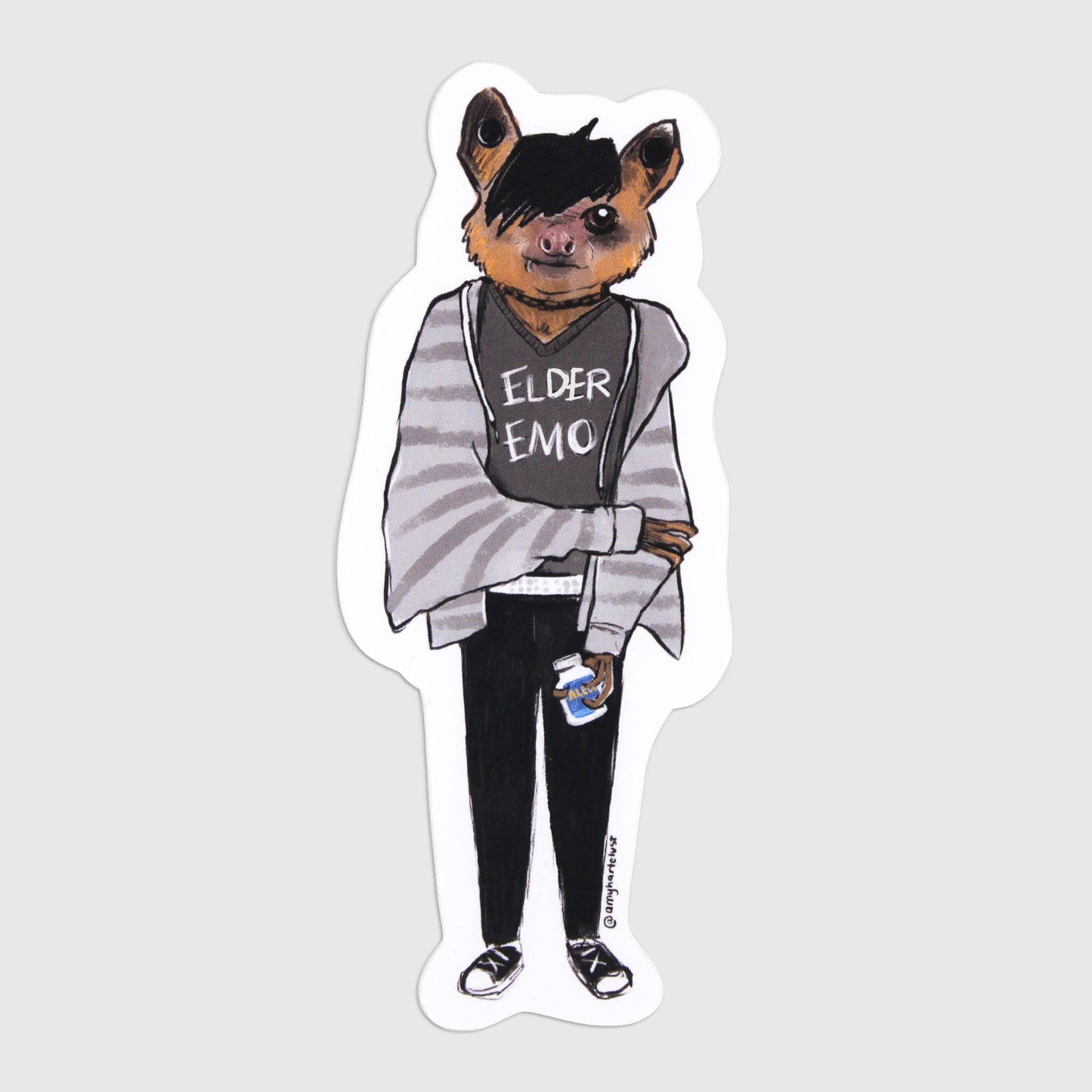 Elder Emo Bat Sticker