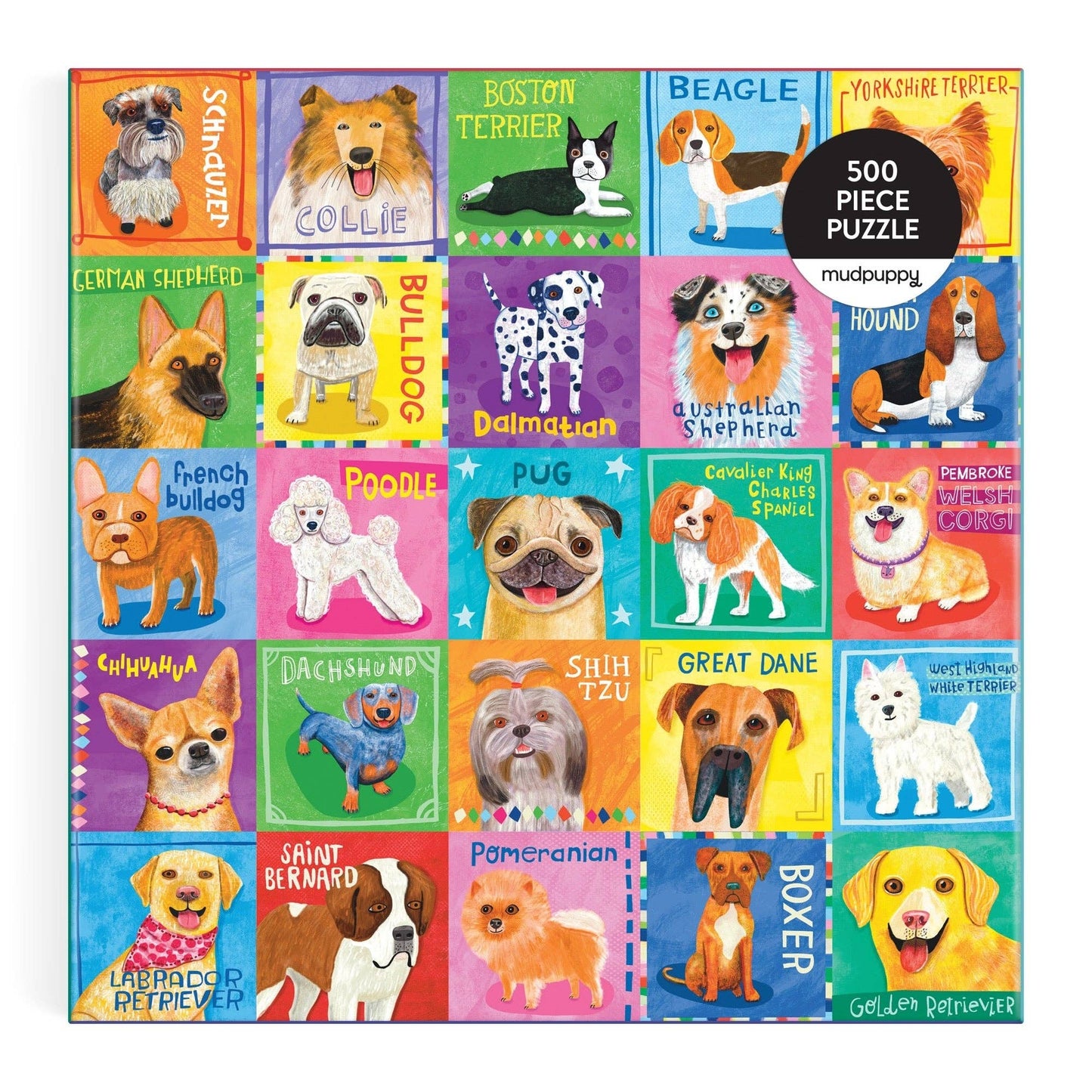 Pawsome Portraits 500 Piece Dog Puzzle