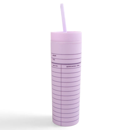 Lilac Library Card 16oz Tumbler