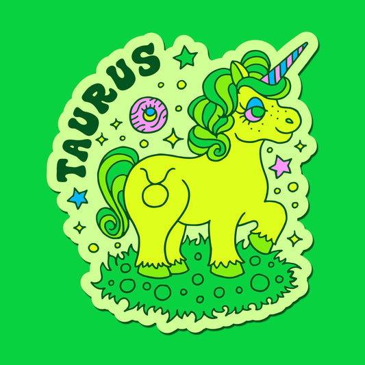 Astrology Unicorn Sticker: Taurus