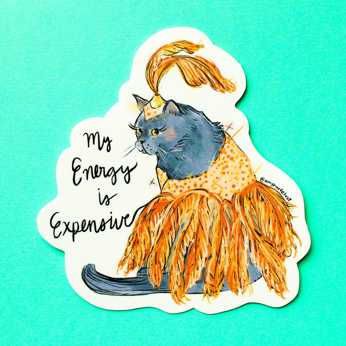 “My Energy is Expensive” Swiftie Cat Sticker
