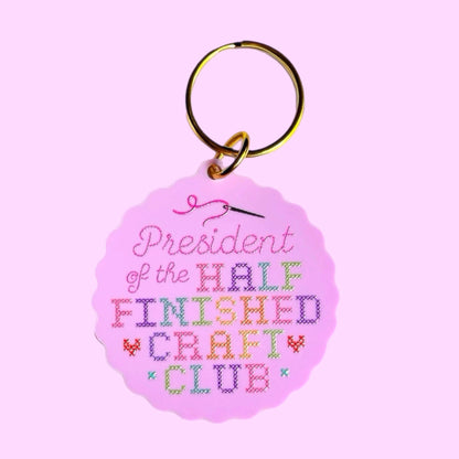 Half Finished Craft Club Keychain (Purple)