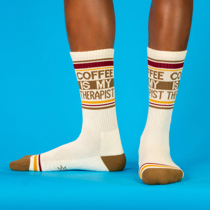Coffee Is My Therapist Retro Crew Socks