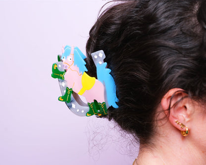 Pink Pony Cowgirl Claw Clip