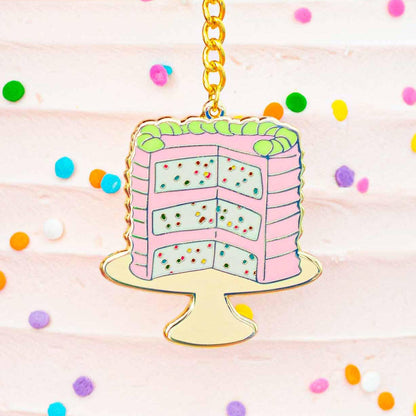 Confetti Cake Keychain