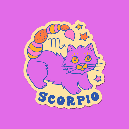 Astrology Cat Sticker: Scorpio