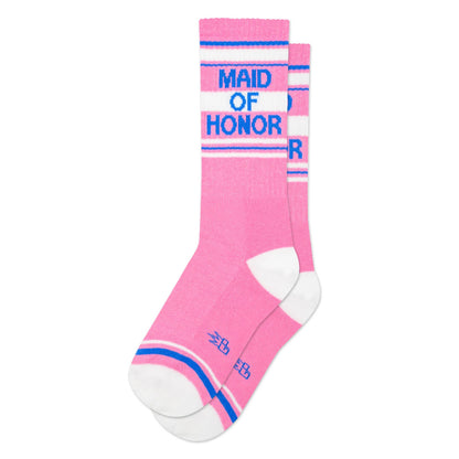 Maid Of Honor Retro Pink Crew Socks