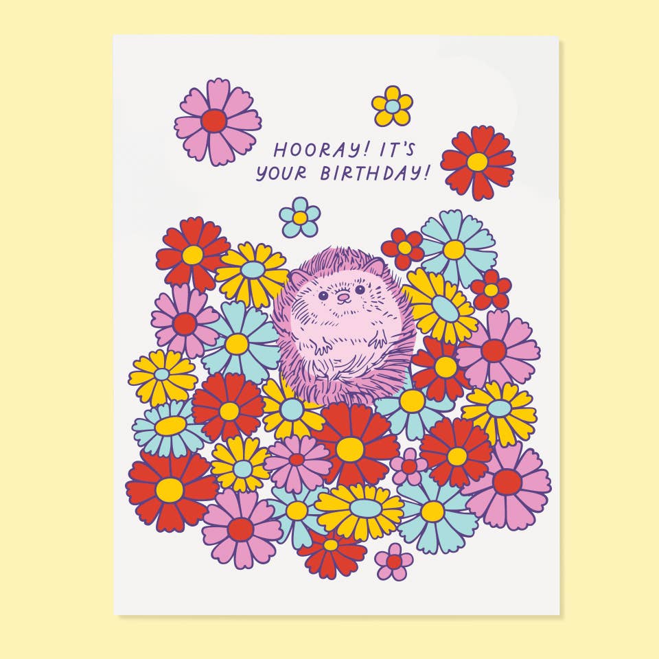 Hedgehog Birthday Card