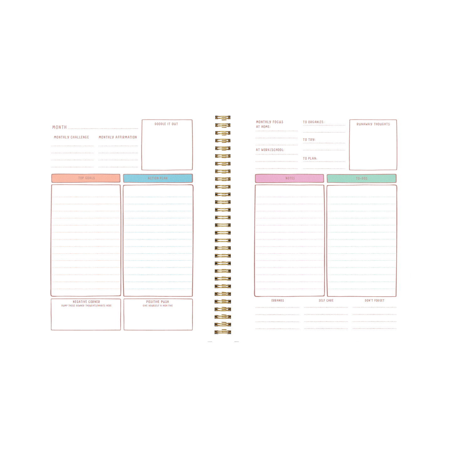 Goal Getter Undated Planner: Getting Shit Done