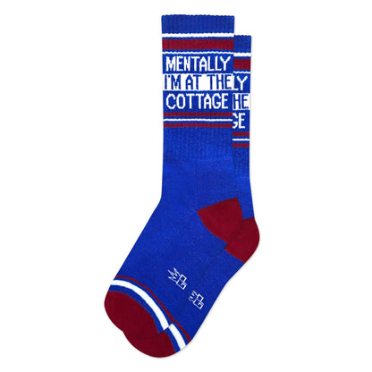 Mentally I'm At The Cottage Retro Crew Socks