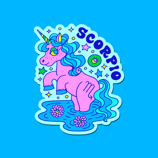Astrology Unicorn Sticker: Scorpio