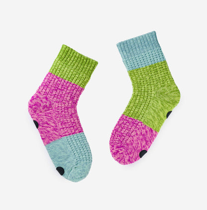 Fleece-Lined Waffle Knit House Socks