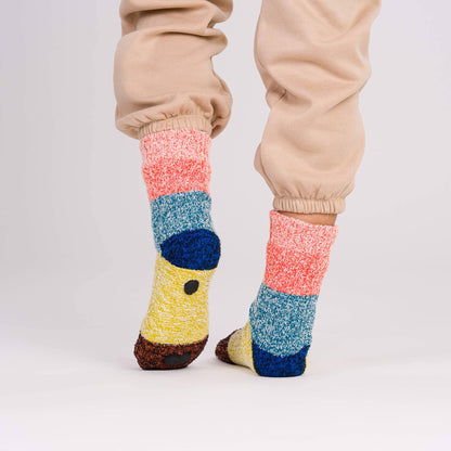 Color Band House Socks (Poppy)