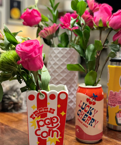 Lucky Cherry Cream Soda Ceramic Vase