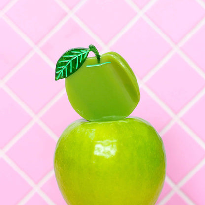 Apple Hair Claw Clip