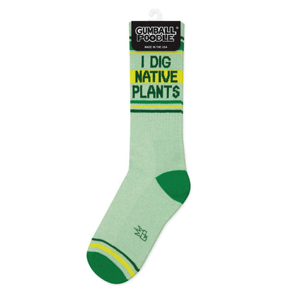 I Dig Native Plants Retro Crew Socks