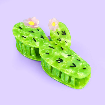 Prickly Pear Cactus Claw Clip