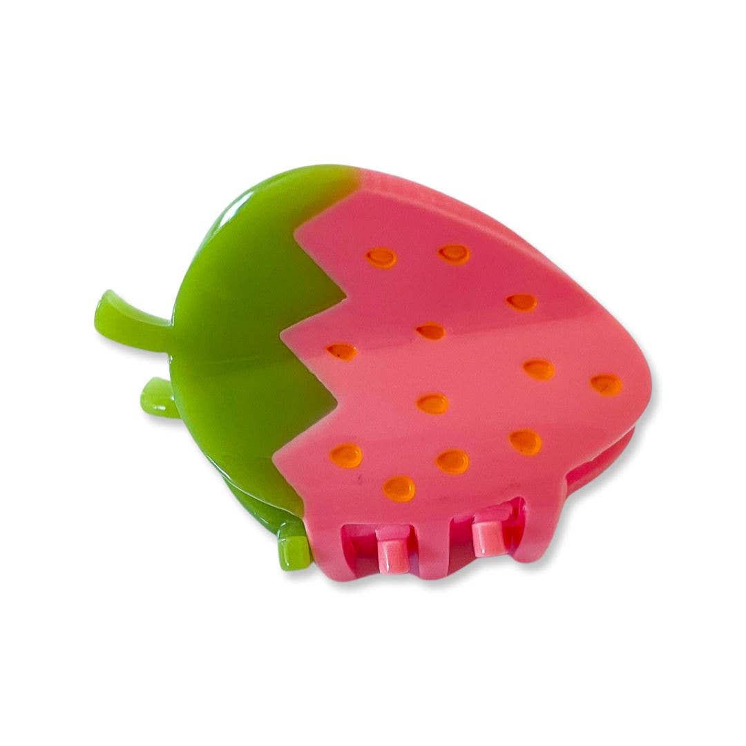 Pink Strawberry Hair Claw (Mini)