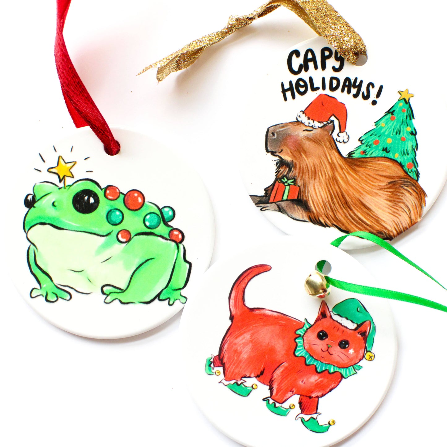 Capybara Holiday Ornament