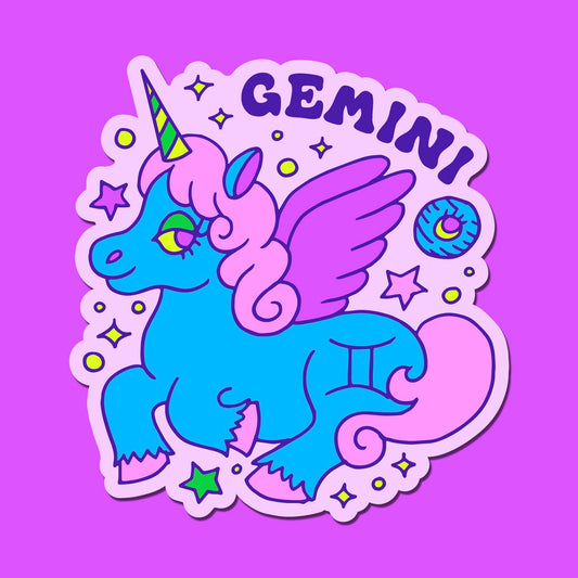 Astrology Unicorn Sticker: Gemini