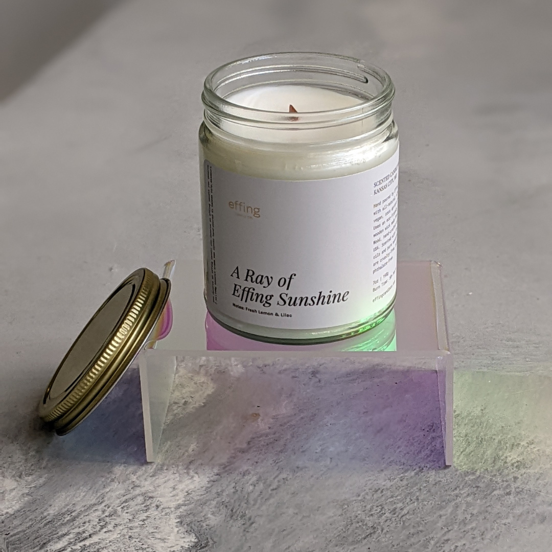 A Ray of Effing Sunshine Candle (fresh lemon • lilac)