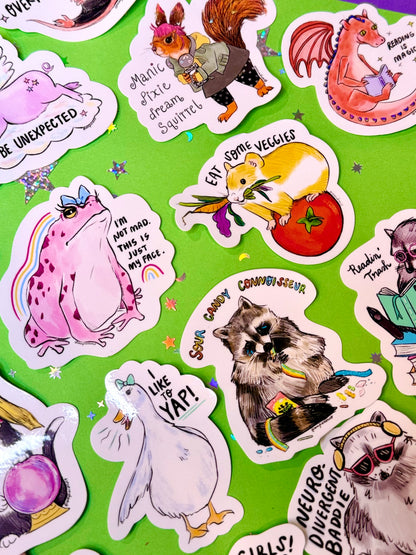 Reading Is Magical Dragon Sticker