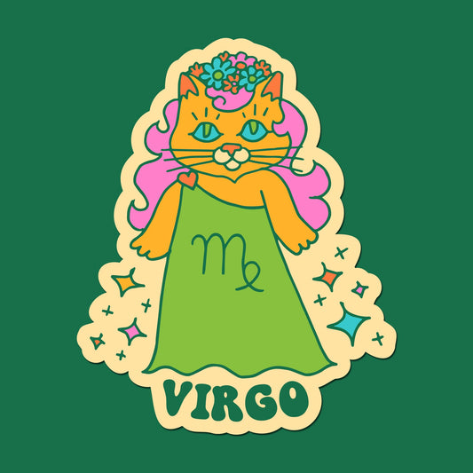 Astrology Cat Sticker: Virgo