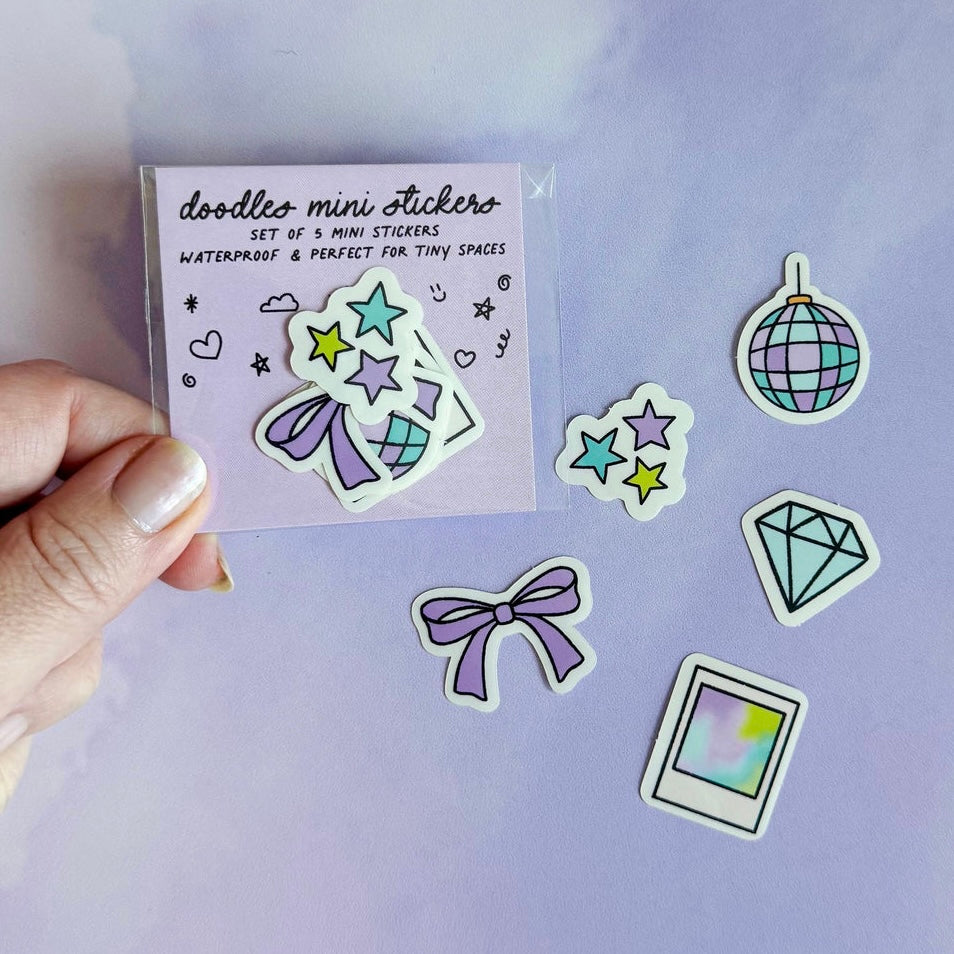 Cute Doodles Mini Vinyl Sticker Sheet #2