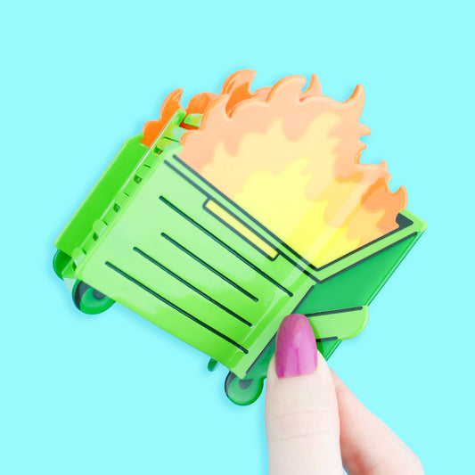 Dumpster Fire Claw Clip