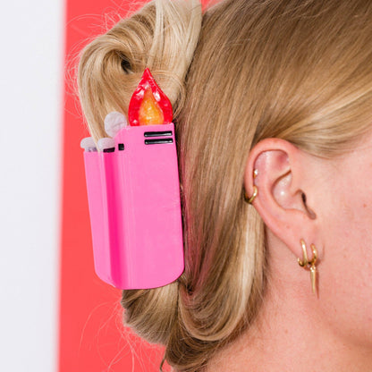 Pink Lighter Claw Clip (Medium)