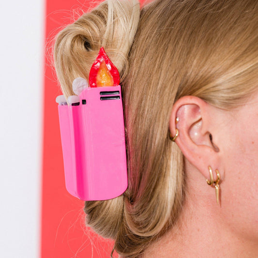 Pink Lighter Claw Clip (Medium)
