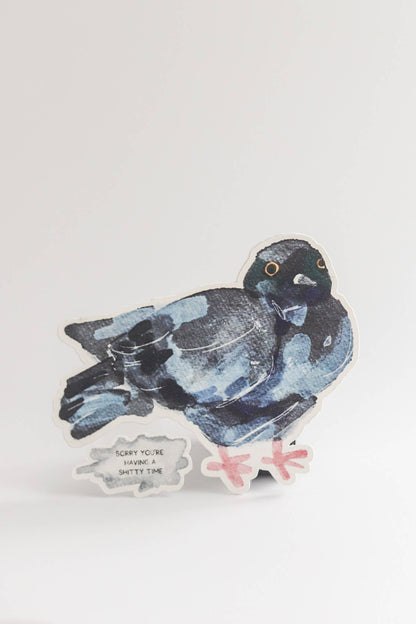 Shitty Time Pigeon Card