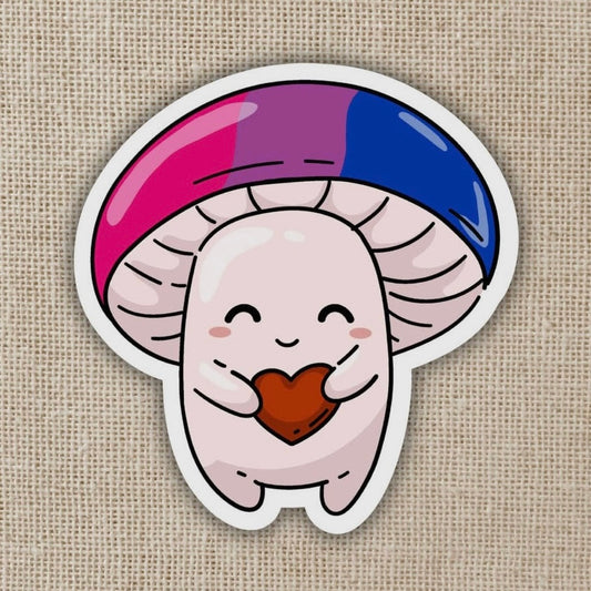 Bisexual Pride Flag Mushroom Sticker