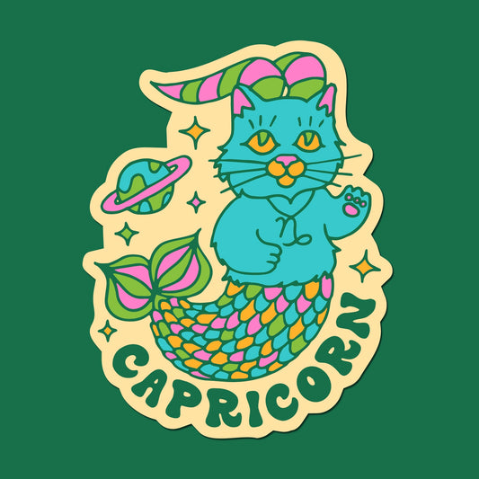 Astrology Cat Sticker: Capricorn