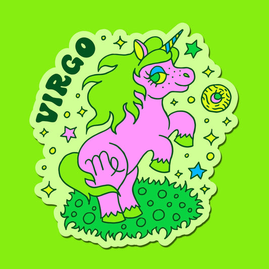 Astrology Unicorn Sticker: Virgo