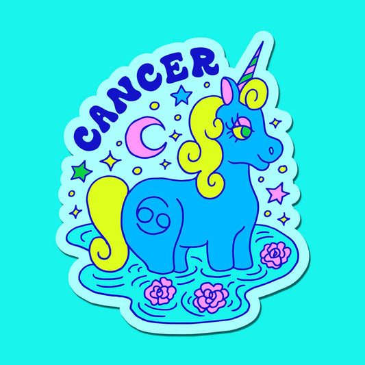 Astrology Unicorn Sticker: Cancer