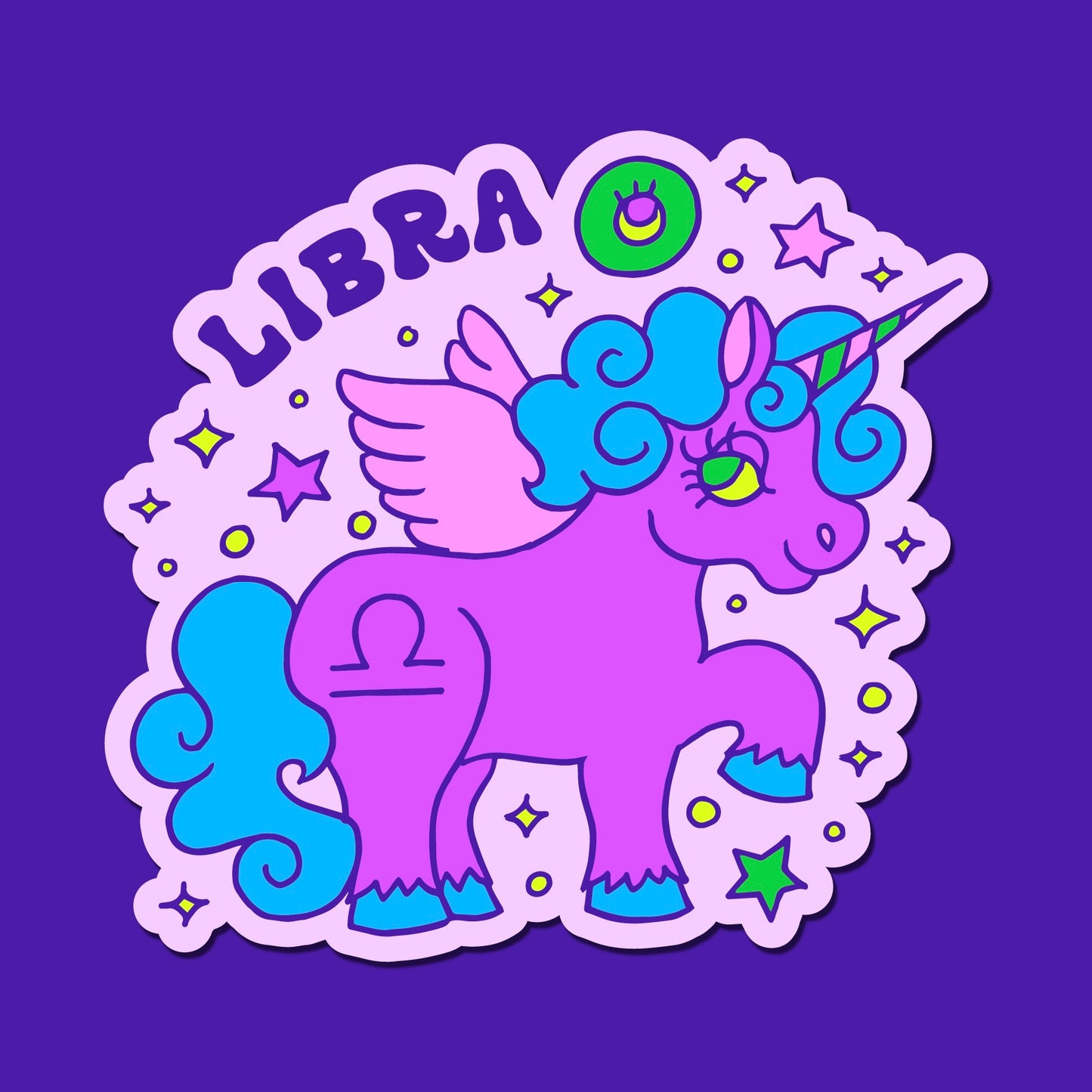 Astrology Unicorn Sticker: Libra
