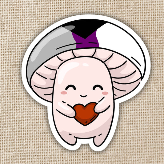 Demisexual Pride Flag Mushroom Sticker
