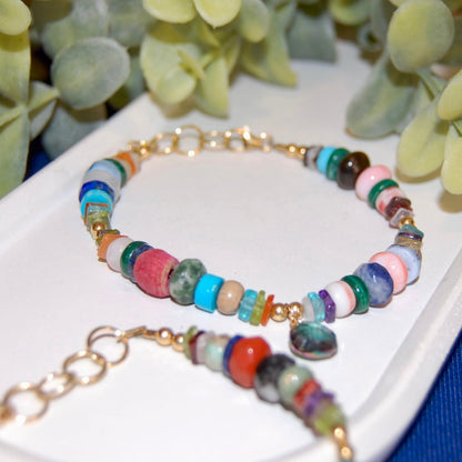 Mixed Media Gemstone Bracelet