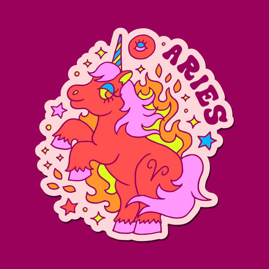 Astrology Unicorn Sticker: Aries