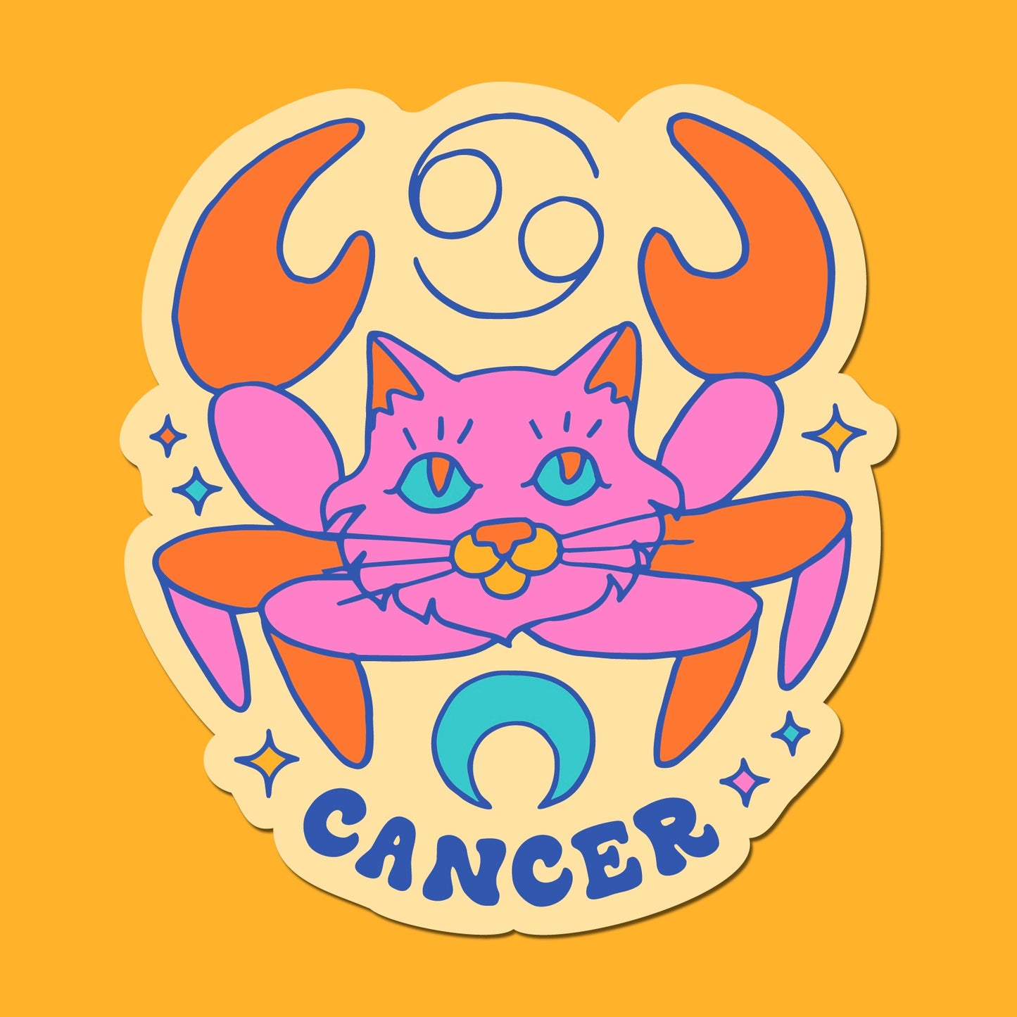 Astrology Cat Sticker: Cancer