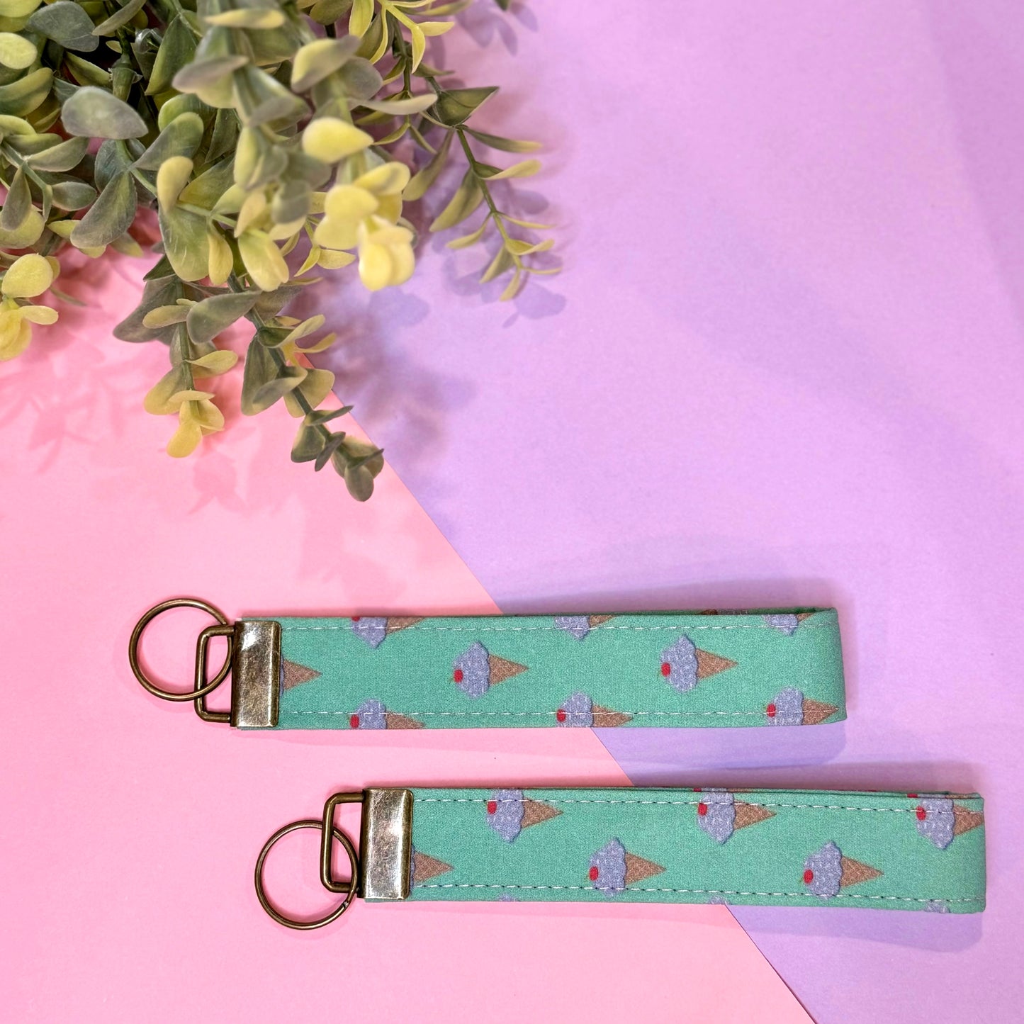 Wristlet Keychain: Ice Cream Cones