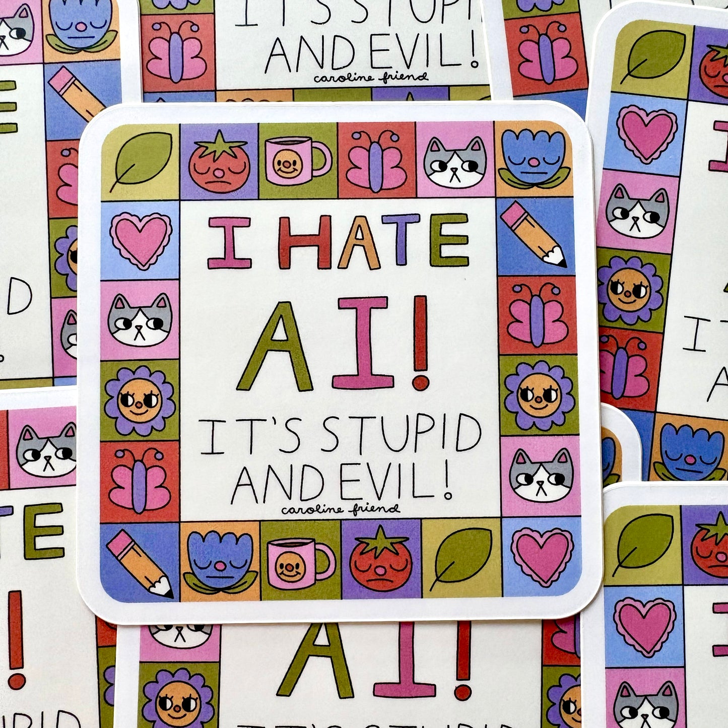 I Hate AI Sticker