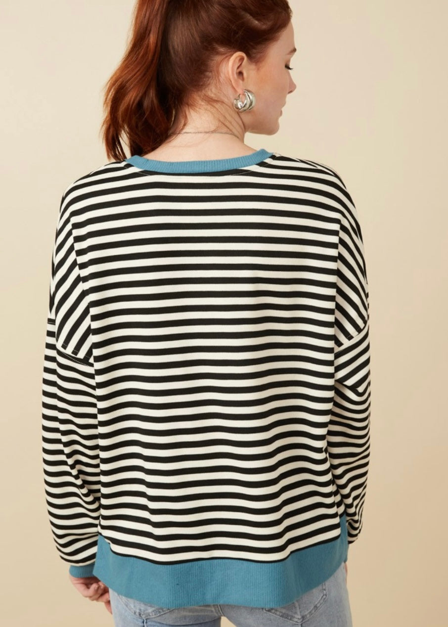 Mallory Striped Long-Sleeve Top