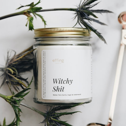 Witchy Shit Candle (palo santo • sage • cedarwood)