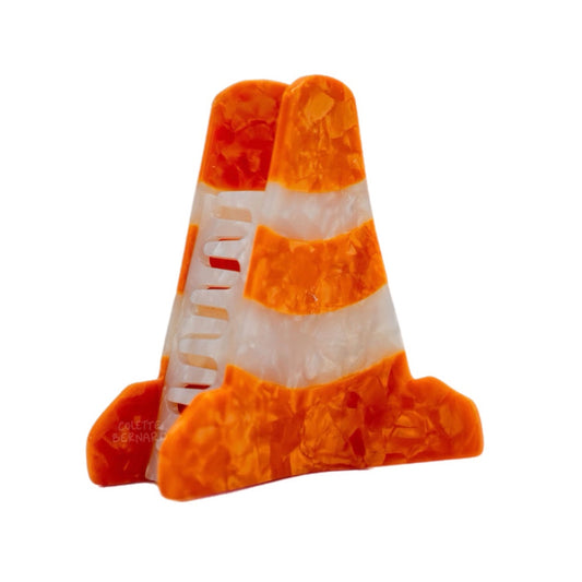 Orange Traffic Cone Hair Claw