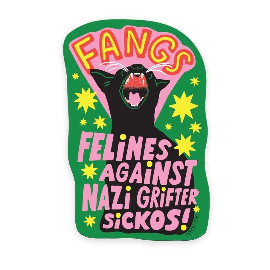 FANGS Cat Sticker