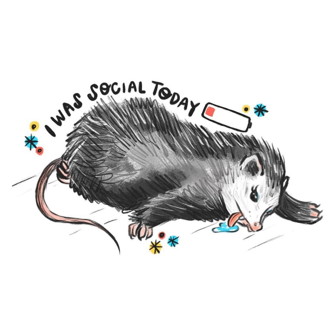 Social Possum Sticker