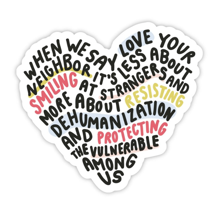 Love Resists Heart Sticker